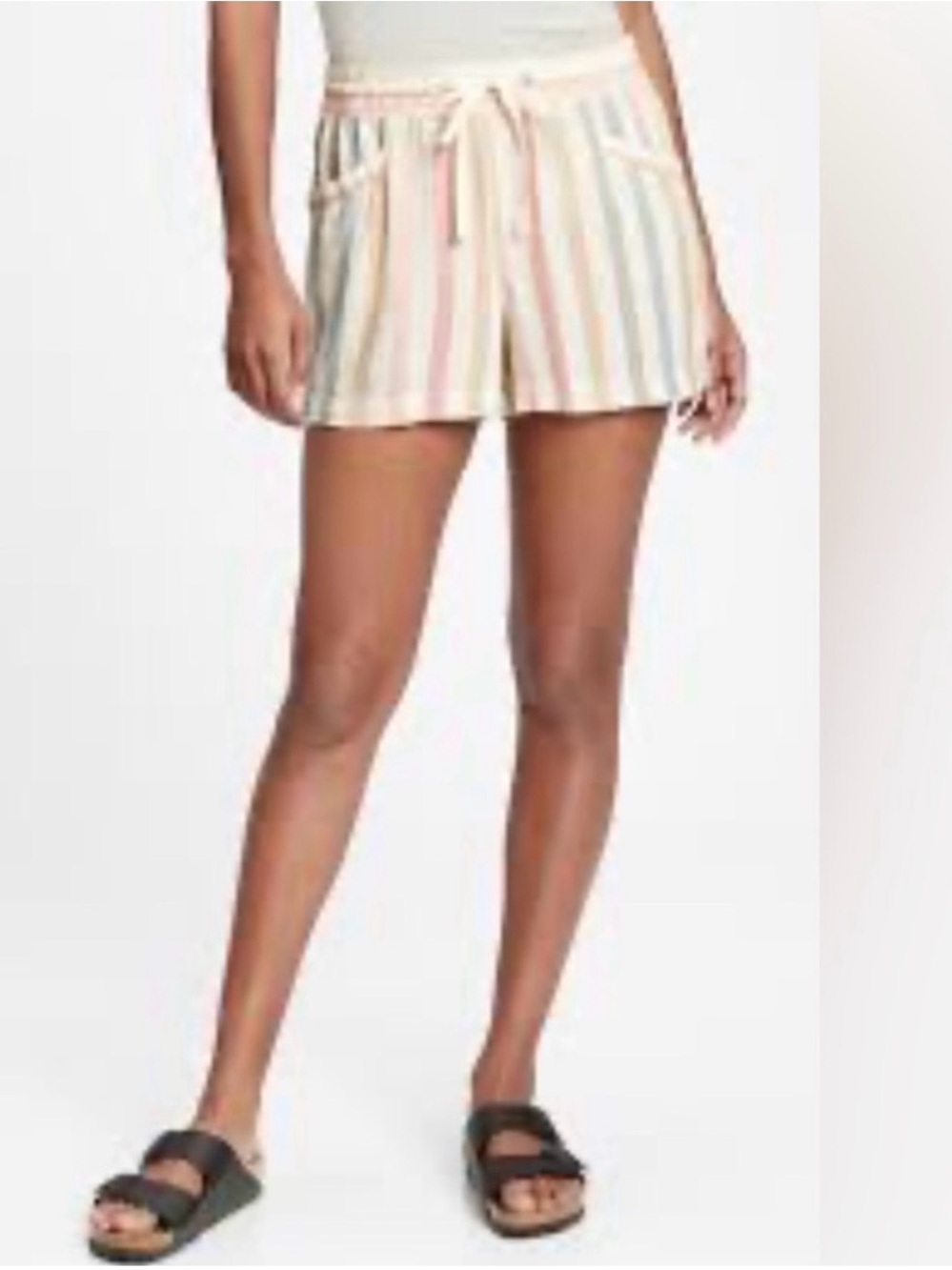 Gap Women’s Striped Drawstring Multicolor Shorts - Size Large
